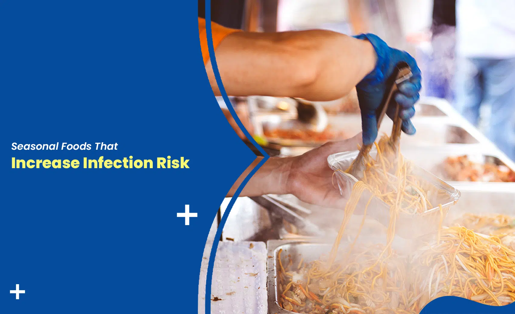 Street food noodles being served