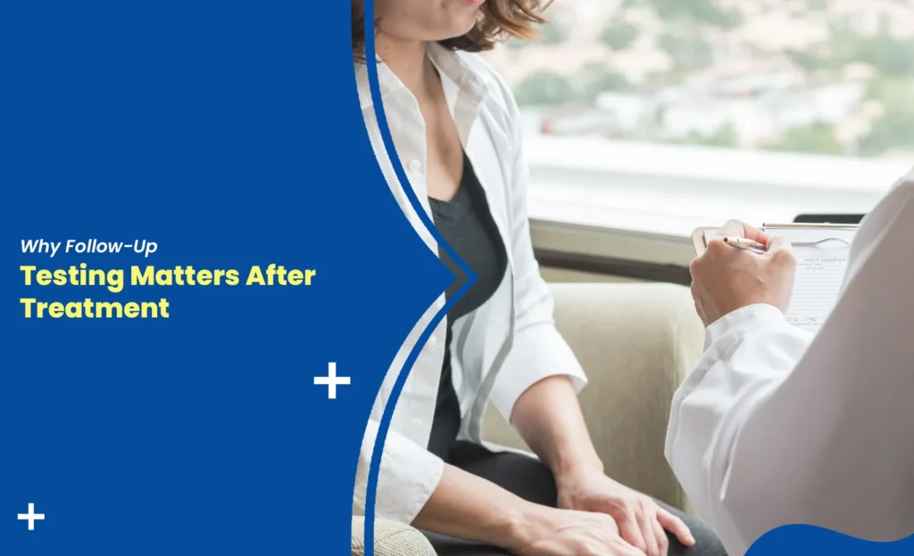 Doctor and patient discussing follow-up testing